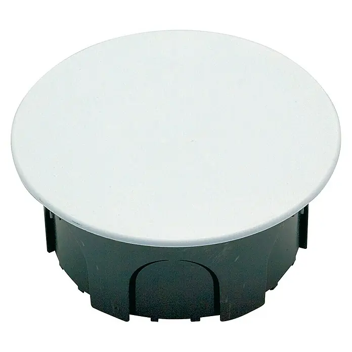 Famatel Caja de empotrar con garra - 10x5 cm, Con tapa, Blanco, 1 ud.