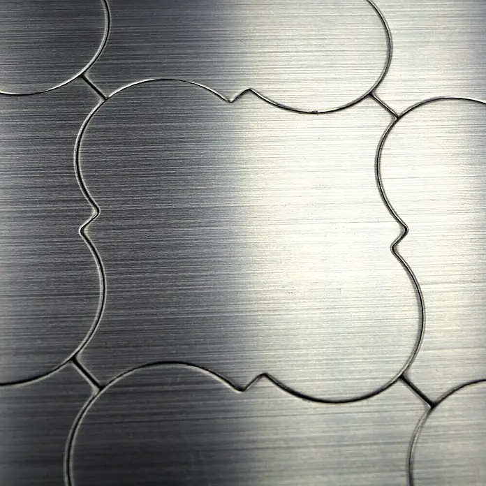 Selbstklebemosaik Florentiner SAM 4MMLAT - 29,6 x 28,7 cm, Metall, Silber - Detailaufnahme