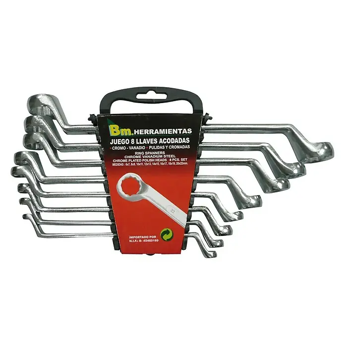 Juego de llaves acodadas - 8 pzs.