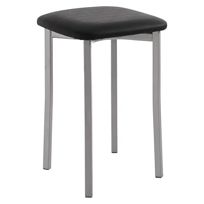Taburete de cocina Kira - L x An x Al: 33 x 33 x 47 cm, Negro