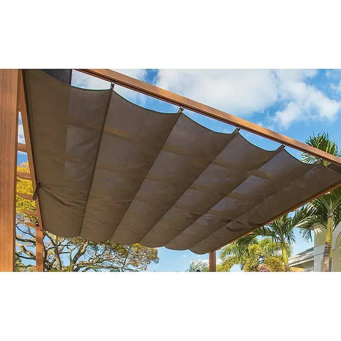 Paragon Outdoor Raffpavillon Florida - 350 x 350 cm, Braun - Detailaufnahme