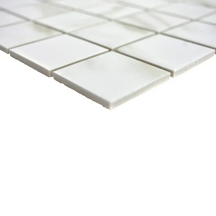 Mosaikfliese Quadrat Calacatta CIM Q48 CT - 30,6 x 30,6 cm, Weiß, Matt - Detailaufnahme
