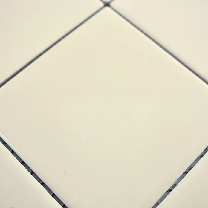 Mosaikfliese Quadrat Uni CQ 130 - 29,8 x 29,8 cm, Beige, Glänzend - Detailaufnahme