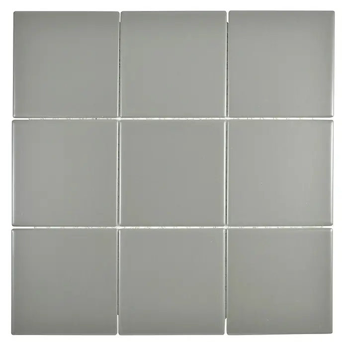 Mosaikfliese Quadrat Uni CQ 115 - 29,8 x 29,8 cm, Grau, Matt - Ansicht von oben