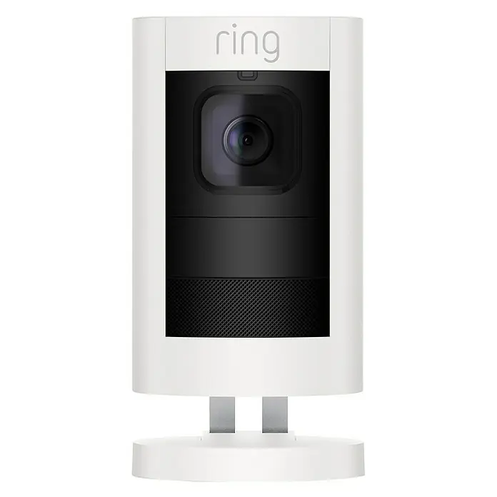 Ring Überwachungskamera Stick Up Cam Wired - 1.920 x 1.080 Pixel (Full HD), Weiß, Netzanschluss, 2 Wege Kommunikation - Vorderansicht