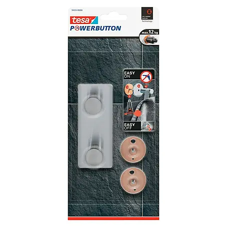Tesa Powerbutton Dubbele haak Powerbutton