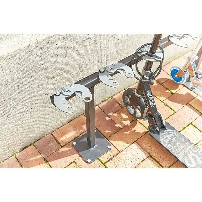 Mottez Aparcapatinetes B061C6 - L x An: 106 x 17,5 cm, Acero
