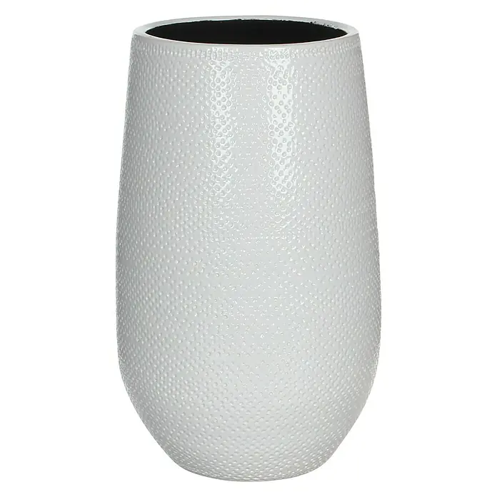Edelmann Jarrón Gabriel - Dimensiones externas (Ø x Al): 21 x 35 cm, Cerámica, Blanco
