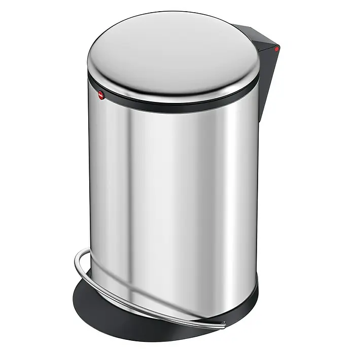 Hailo Mülleimer Harmony - M, Edelstahl, 12 l - Linke Seitenansicht