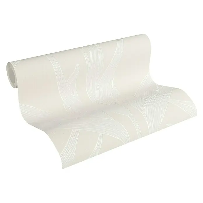 AS Creation Hygge Vliestapete - Creme/Weiß, Floral, 10,05 x 0,53 m - Vorderansicht