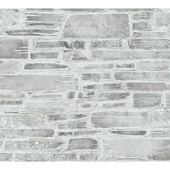 AS Creation Il Decoro Papiertapete Steine - Grau, Steinoptik, 10,05 x 0,53 m - Detailaufnahme