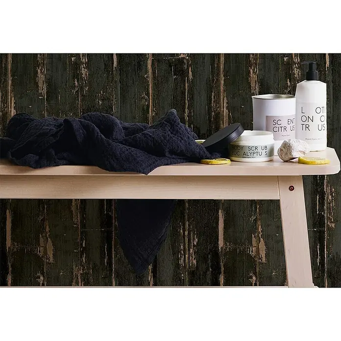 AS Creation Il Decoro Vliestapete - Schwarz, Holzoptik, 10,05 x 0,53 m - Stimmungsaufnahme