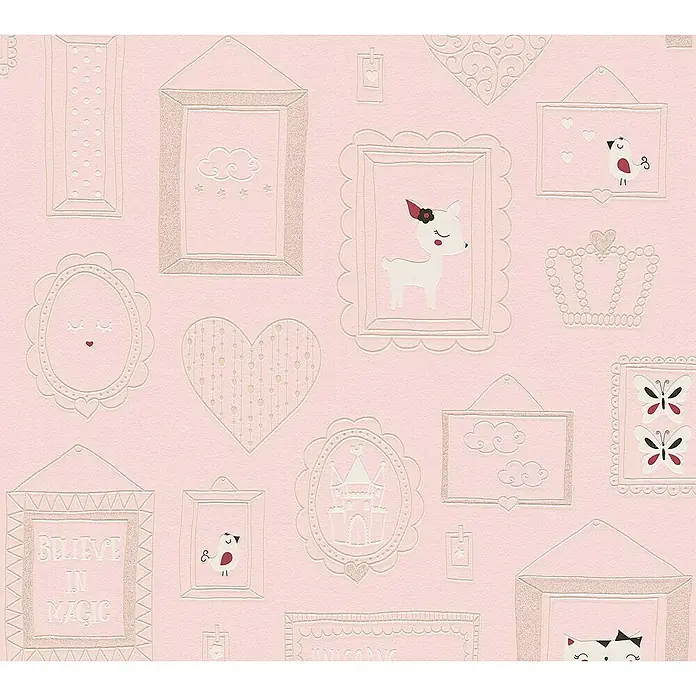 AS Creation Boys And Girls 6 Vliestapete - Rosa, Motiv, 10,05 x 0,53 m - Detailaufnahme