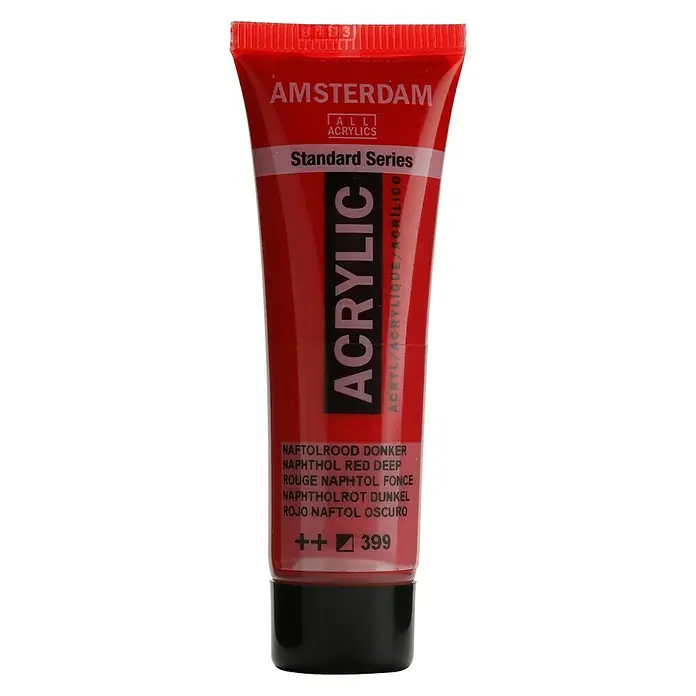 Talens Amsterdam Pintura acrílica Standard - Rojo naftol oscuro, 20 ml, Tubo