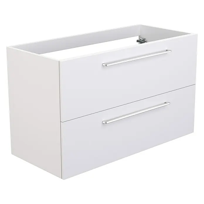 Camargue Espacio Kupaonski ormarić za nasadni umivaonik - 100 x 46 x 60 cm, 2 ladice, Mira - Pogled sprijeda