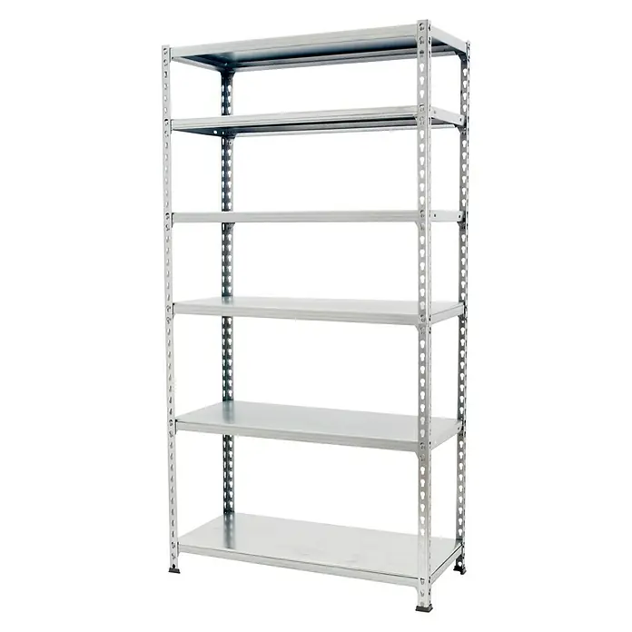 Simonrack Simonclick Estantería metálica Mini - L x An x Al: 40 x 80 x 250 cm, Capacidad de carga: 180 kg/balda, Número de baldas: 6 ud., Galvanizado