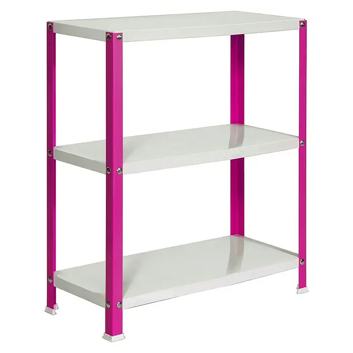 Simonrack Simonhome Estantería metálica Homeclassic Color Plus - L x An x Al: 30 x 100 x 90 cm, Capacidad de carga: 100 kg/balda, Número de baldas: 3 ud., Rosa