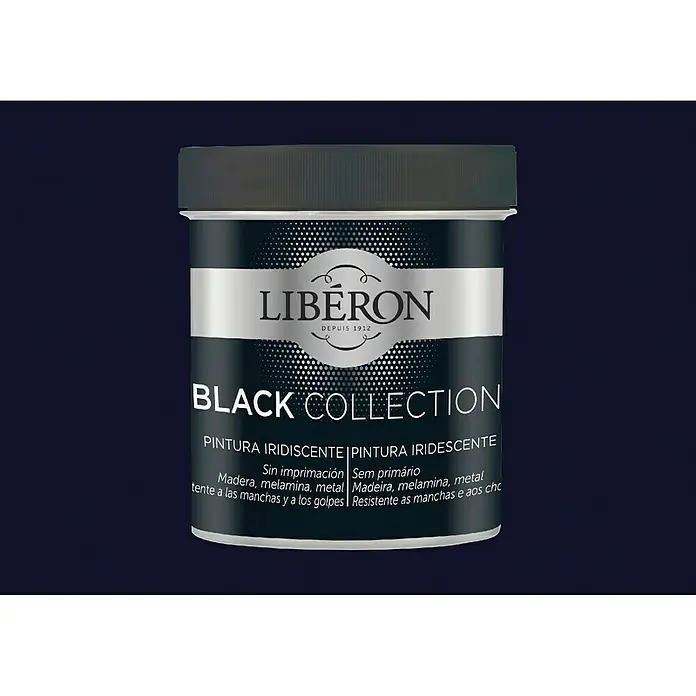 Libéron Pintura para efectos decorativos Black Collection - Negro azul, 500 ml, Mate