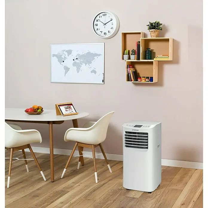 PR Klima Climatizador evaporativo 10 l - Blanco/Negro, Altura: 77 cm, 65 W, Con mando a distancia