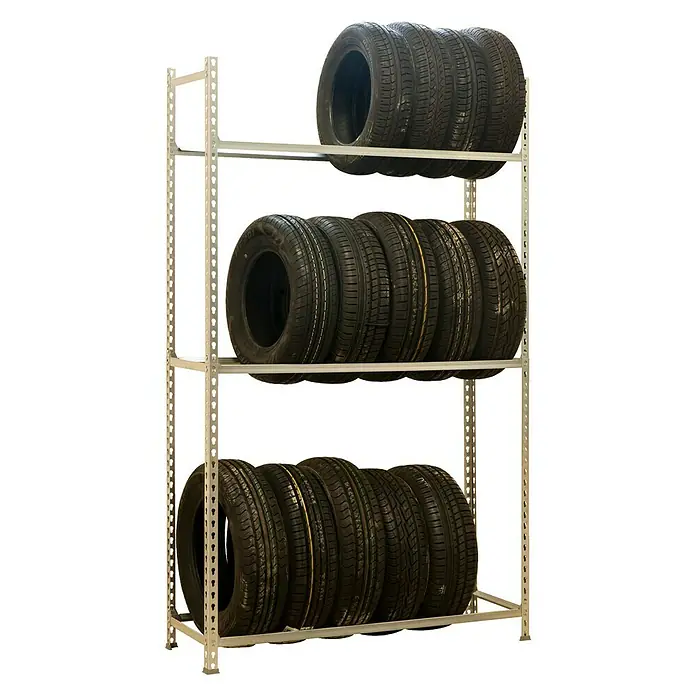 Simonrack Simonauto Estantería para neumáticos Autoclick Plus - L x An x Al: 40 x 100 x 200 cm, Capacidad de carga: 90 kg/balda, Número de baldas: 3 ud., Galvanizado