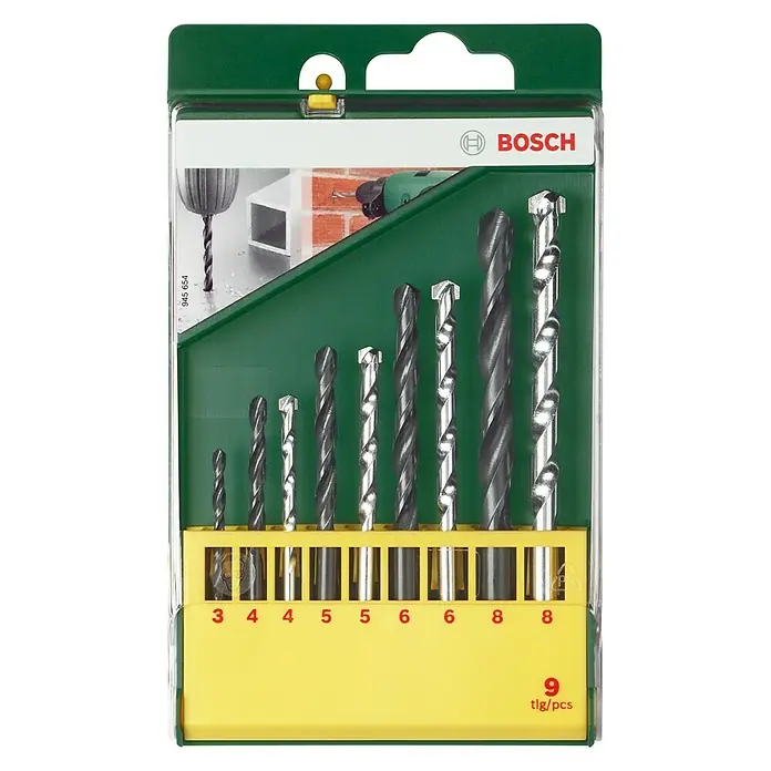 Bosch Juego de brocas de metal HSS-R - 9 pzs., Apto para: Hierro fundido gris