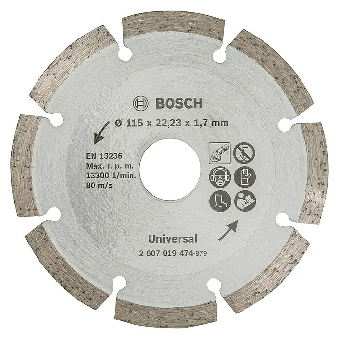 Bosch Disco de corte de diamante - Diámetro disco: 115 mm, Apto para: Materiales de construcción