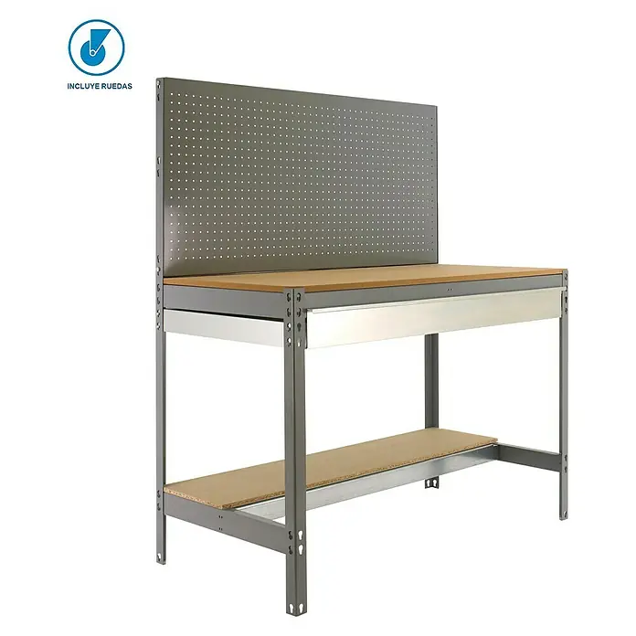 Simonrack Simonwork Banco de trabajo BT2 Box Mobile - L x An x Al: 61 x 151 x 144,5 cm, Capacidad de carga: 280 kg, Gris