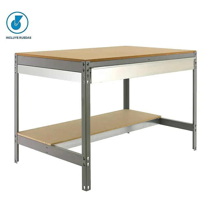 Simonrack Simonwork Banco de trabajo BT0 Box Mobile - L x An x Al: 76 x 150 x 95 cm, Capacidad de carga: 120 kg, Gris