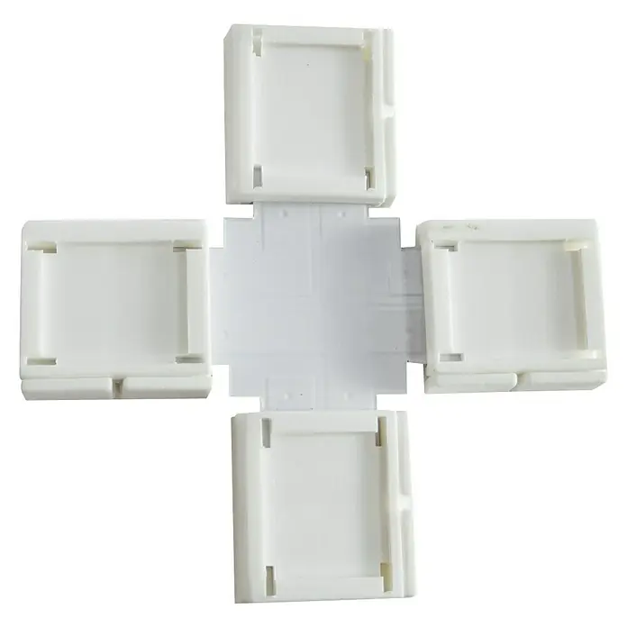Alverlamp Conector en X para tiras LED - L x An: 4,7 x 4,7 cm, Plástico, Blanco