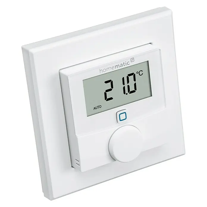 Homematic IP Funk-Raumthermostat HmIP-WTH-2 - Batteriebetrieben, 25 x 86 x 86 mm - Rechte Seitenansicht
