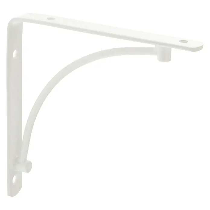 Rei Escuadra de soporte 1461 - Blanco, L x An x Al: 15 x 15 x 2 cm, Carga soportada: 20 kg, Acero