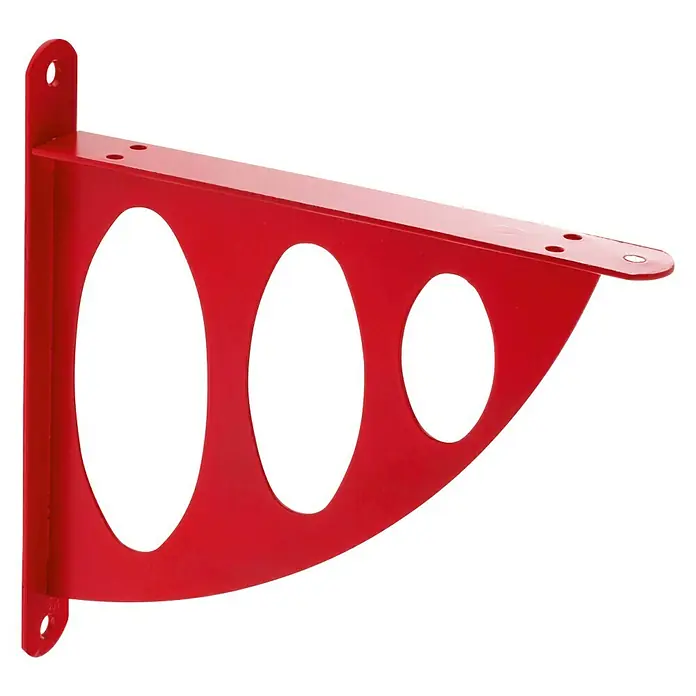 Rei Escuadra de soporte 1465 - L x An x Al: 20 x 20 x 2 cm, Carga soportada: 30 kg, Acero, Rojo