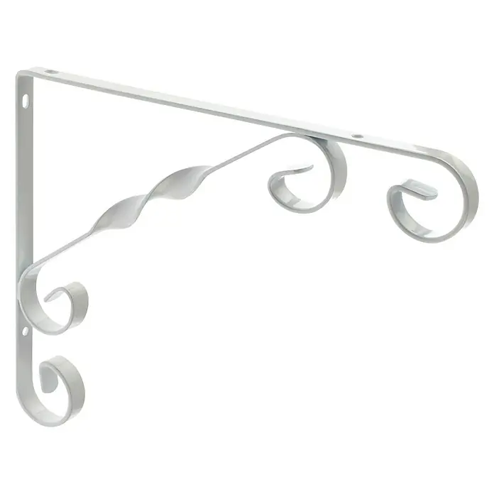 Rei Escuadra de soporte 1475 - L x An x Al: 18 x 23 x 1,2 cm, Carga soportada: 30 kg, Acero, Blanco