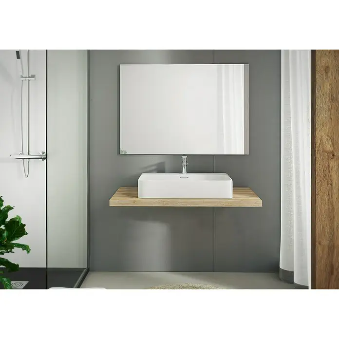 Encimera para lavabo Wood - L x An x Al: 51 x 120 x 4 cm, Roble plateado