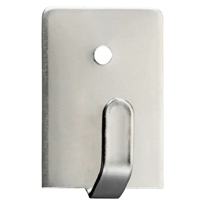 Inofix Colgador adhesivo 2019 - 4 ud., Acero inoxidable, Plateado, Rectangular