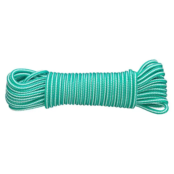 Cordel de polipropileno DY2702832 - Ø x L: 4 mm x 20 m, Polipropileno, Verde, Trenzado (8 veces)