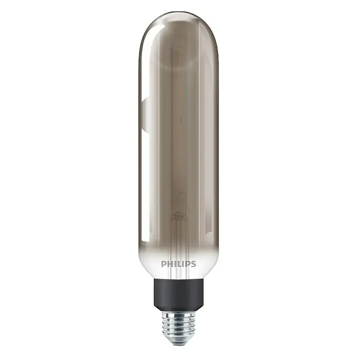 Philips Bombilla LED Modern Deco Tubo - 6,5 W, E27, Color de luz: Blanco neutro, Intensidad regulable, Tubular