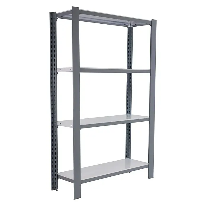 Simonrack Simonoffice Estantería para archivadores Offliclick Metal Inicial - L x An x Al: 30 x 90 x 150 cm, Capacidad de carga: 200 kg/balda, Número de baldas: 4 ud., Gris/Blanco