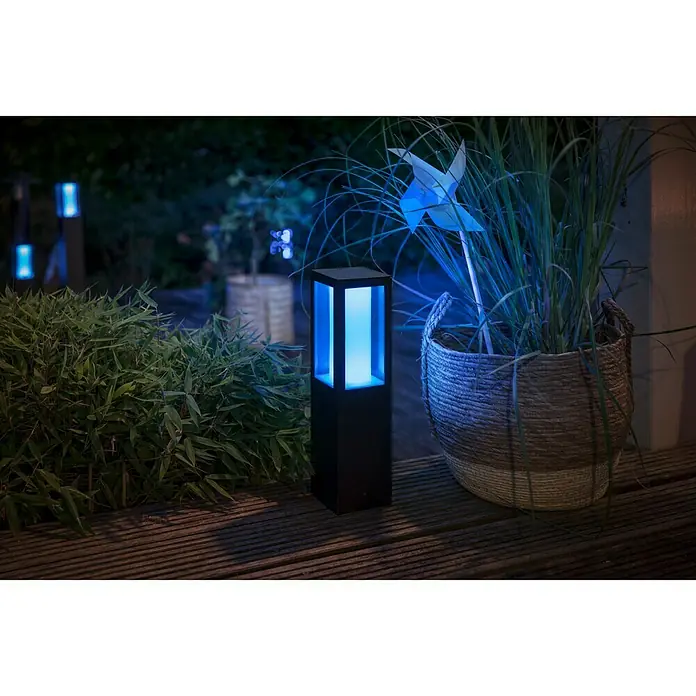 Philips Hue LED-Sockelleuchte White & Color Ambiance Impress - 2-flammig, 8 W, Lichtfarbe: Mehrfarbig, IP44