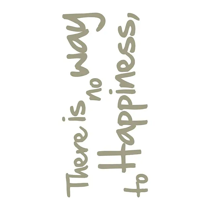 Vinilo de pared Happiness is the way - Gris, 15 x 31 cm, 2 piezas