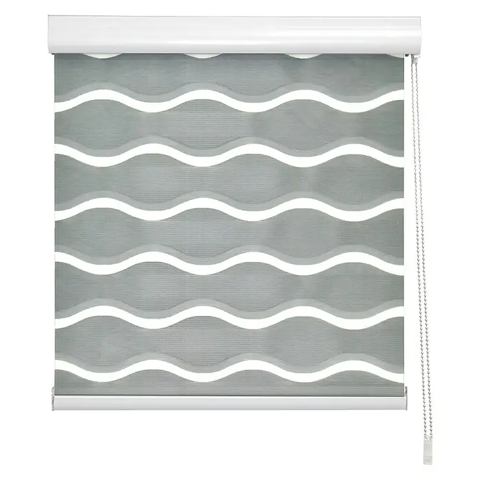Estor noche y día Ondas - An x Al: 135 x 250 cm, Gris