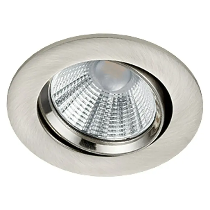 Trio Lighting Foco LED empotrable Pamir - 5,5 W, Color de luz: Blanco cálido, Diámetro: 8,5 cm, Níquel mate