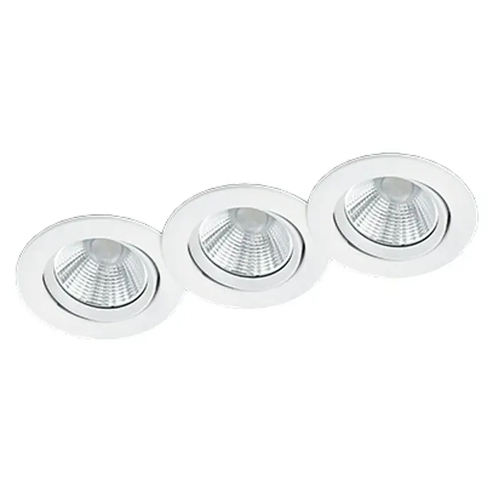 Trio Lighting Set de focos LED empotrables Pamir - 3 × 5,5 W, Color de luz: Blanco cálido, Diámetro: 8,5 cm, Blanco, 3 ud.