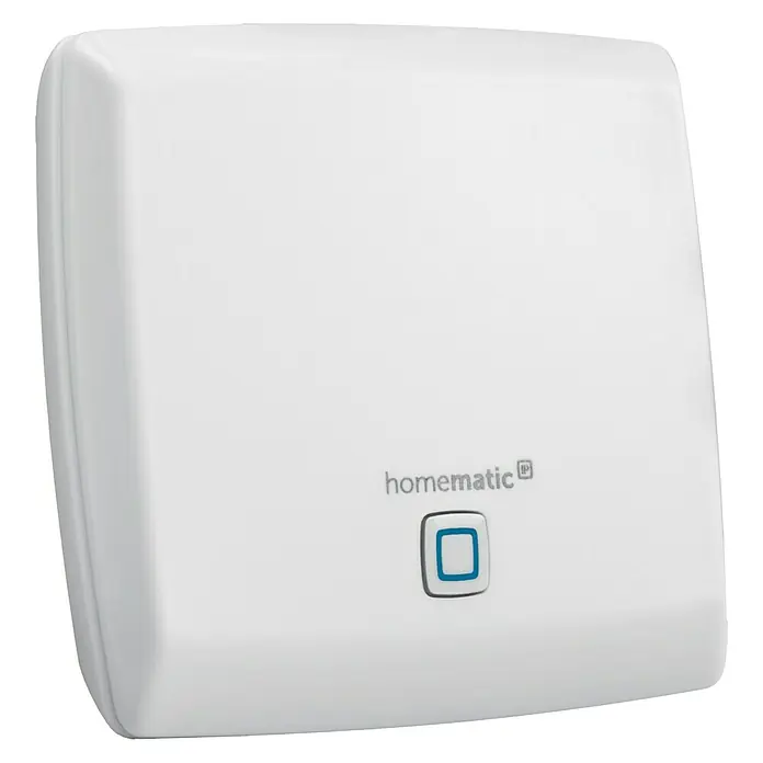 Homematic IP Steuerzentrale Access Point - Weiß, 11,8 x 10,4 x 2,6 cm, Funkfrequenz: 868 - 868,6 MHz/869,4 - 868,65 MHz - Rechte Seitenansicht