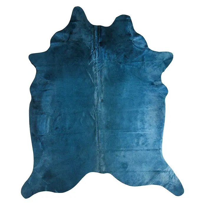 Esbeco Deko-Kuhfell - Blau, 100 % Echtfell, Fläche ca.: 3 m² - 4 m² - Ansicht von oben
