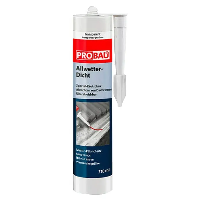 Probau Silikon Allwetter-Dicht - Transparent, 310 ml - Vorderansicht