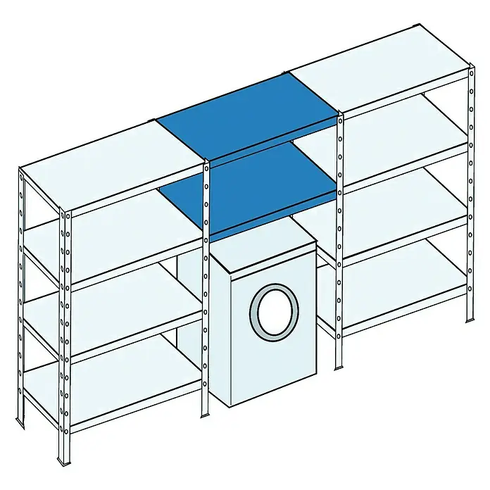 Regalux Winkelprofil - L x B x H: 4 x 4 x 150 cm, Verzinkt - Vorderansicht