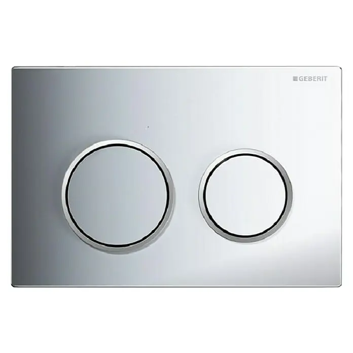 Geberit Betätigungsplatte Omega 20 - Chrom, 2-Mengen-Spülung - Vorderansicht