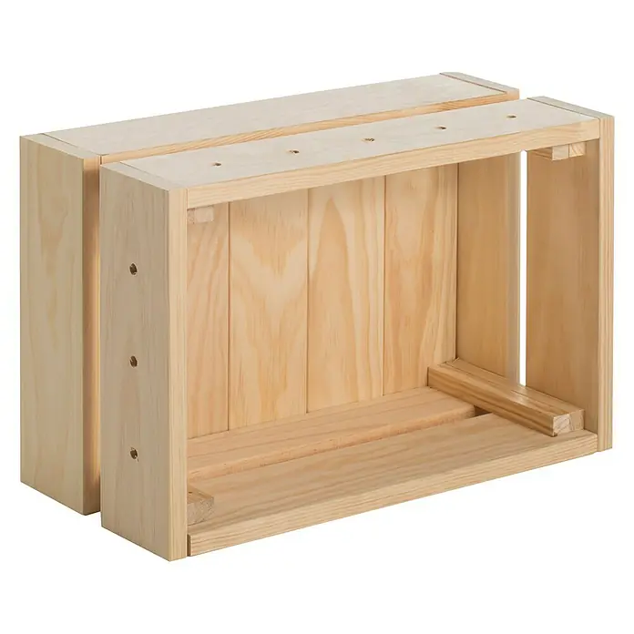Astigarraga Home Box Caja de madera - L x An x Al: 18 x 38,4 x 25,6 cm, Madera de pino