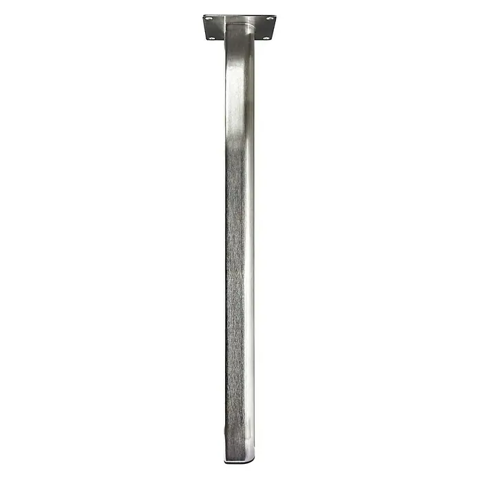Hettich Tischbein - L x B x H: 710 x 50 x 50 mm, Silber, Traglast: 100 kg - Vorderansicht